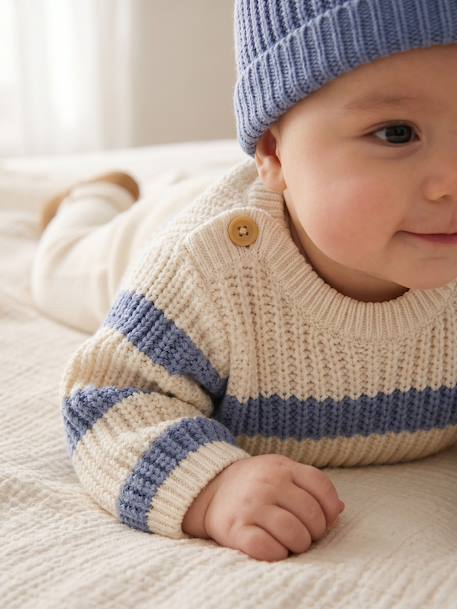 3-piece knitwear set for newborn boys blue 