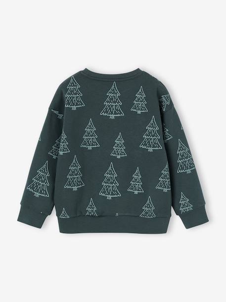 Christmas sweatshirt for boys dark green 