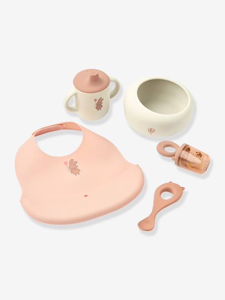 Mileah LIEWOOD silicone mealtime set grey blue+rosy 