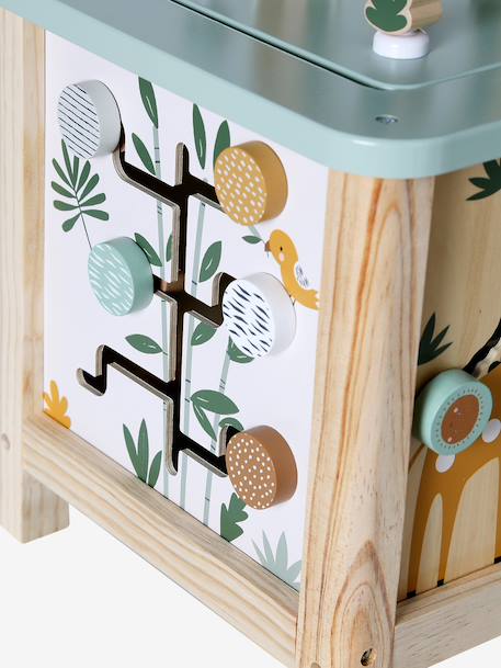 Big Wooden Activity Cube - FSC® Certified green+rose 
