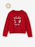 Christmas Gift Box with Jacquard Knit Reindeer Jumper + 2 Scrunchies for Girls ecru+pale pink+red 