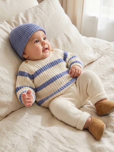 3-piece knitwear set for newborn boys blue 