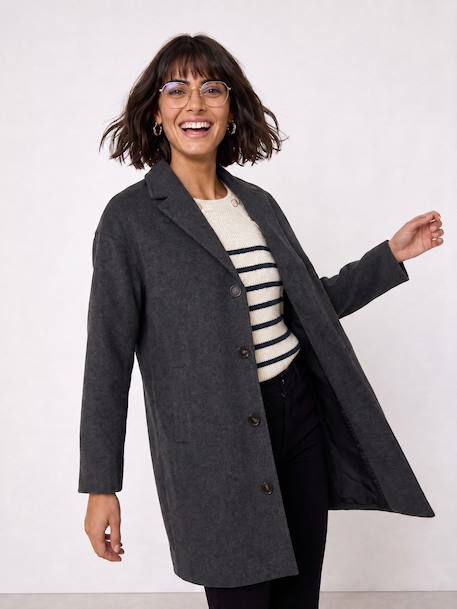 Maternity and baby carrier coat anthracite 