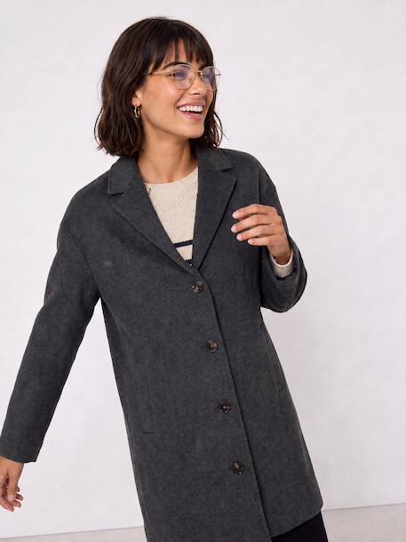 Maternity and baby carrier coat anthracite 