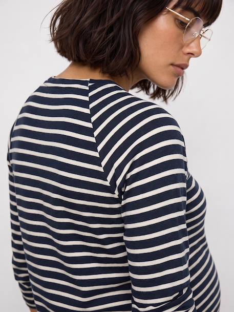 Maternity and nursing T-shirt navy blue 