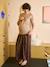 Maternity maxi skirt caramel 