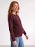Maternity and nursing jumper bordeaux red+khaki 