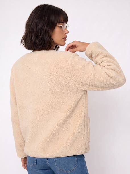 Maternity jacket with an adaptable fit ecru 