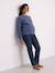 Maternity pointelle knit jumper blue 