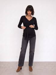 Maternity-Long-sleeved maternity and nursing T-shirt