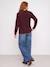 Maternity and nursing jumper bordeaux red+khaki 