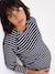 Maternity and nursing T-shirt navy blue 