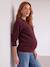 Maternity and nursing jumper bordeaux red+khaki 