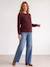 Maternity and nursing jumper bordeaux red+khaki 
