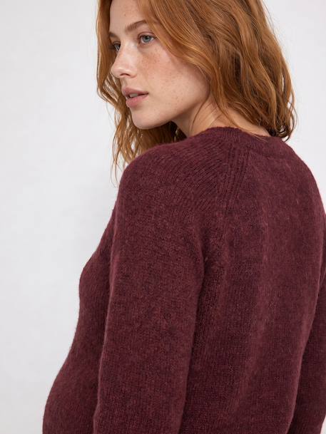 Maternity and nursing jumper bordeaux red+khaki 