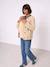 Maternity jacket with an adaptable fit ecru 