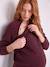 Maternity and nursing jumper bordeaux red+khaki 