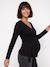 Long-sleeved maternity and nursing T-shirt black 