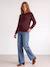 Maternity and nursing jumper bordeaux red+khaki 