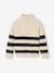 Zip-neck jumper for boys marl white 