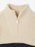 Zip-neck jumper for boys marl white 