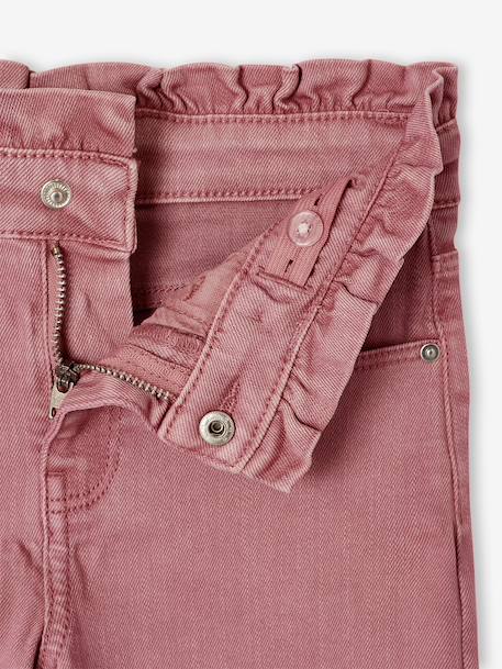 Slim trousers for girls ink blue+mauve 