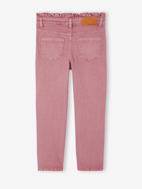 Slim trousers for girls ink blue+mauve 
