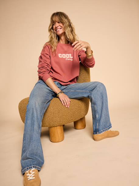 Women's crew neck sweatshirt terracotta 