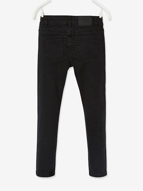 Slim Leg Waterless Jeans, MorphologiK WIDE Hip, for Girls Washed Black 