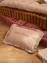 -Personalised gingham cushion