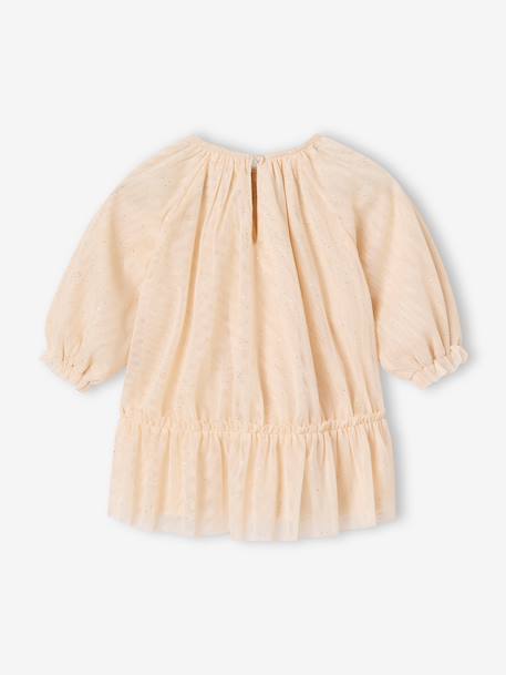 Tulle dress for baby girls gold 