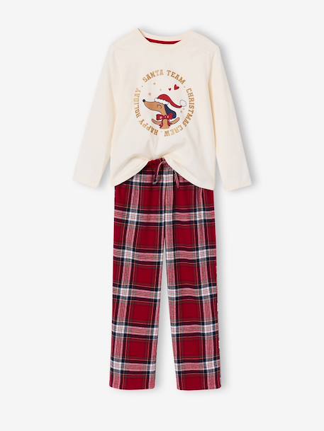 2-piece Christmas pyjamas for girls ecru 