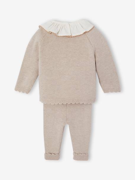 3-piece newborn knitwear set marl beige 