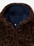 Reversible parka for girls khaki+navy blue 