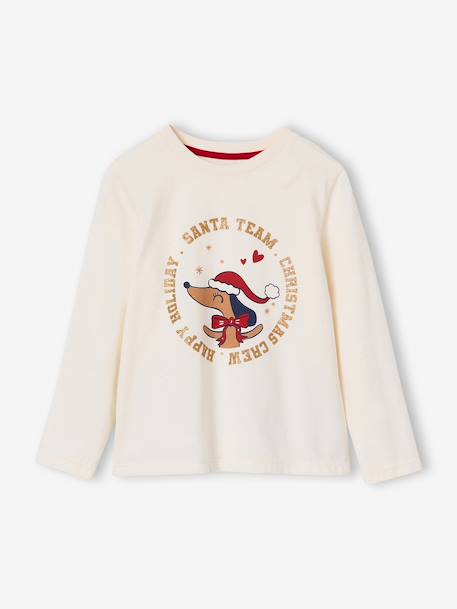 2-piece Christmas pyjamas for girls ecru 