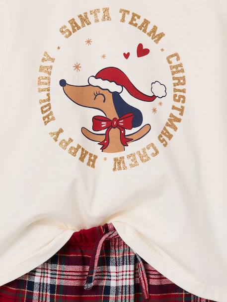 2-piece Christmas pyjamas for girls ecru 