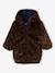 Reversible parka for girls khaki+navy blue 