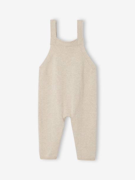 Knitted jumpsuit for newborn marl beige 