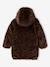 Reversible parka for girls khaki+navy blue 