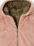 Reversible parka for girls khaki+navy blue 