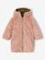 Reversible parka for girls khaki+navy blue 
