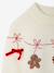 Christmas knitwear with long sleeves for girls ecru 