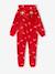 Hooded sleepsuit for girls red 