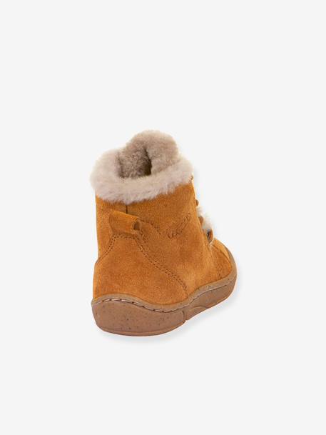 Children's MINNI SUEDE LACES FRODDO boots caramel+old rose 