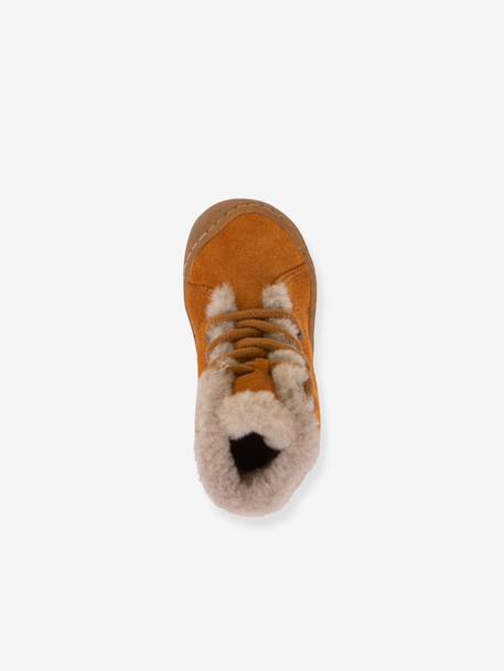 Children's MINNI SUEDE LACES FRODDO boots caramel+old rose 