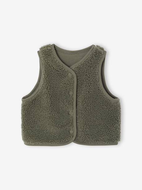 Sherpa baby gilet green 