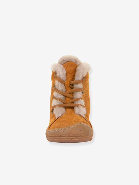 Children's MINNI SUEDE LACES FRODDO boots caramel+old rose 