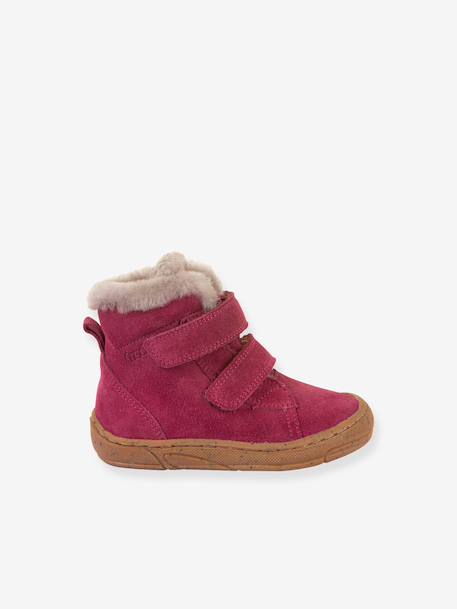Girls' MINNI SUEDE FRODDO boots fuchsia+old rose+petrol blue 