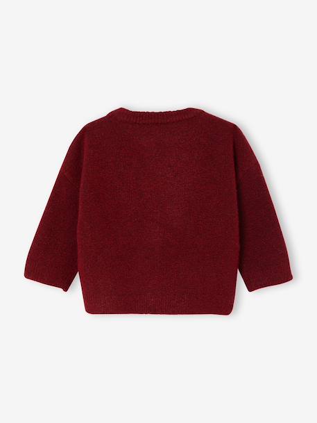 Knitted jumper for baby boys red 