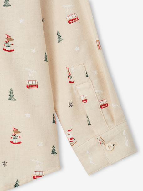 Flannel shirt for boys ecru 